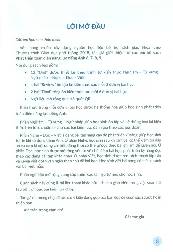 PHÁT TRIỂN TOÀN DIỆN NĂNG LỰC TIẾNG ANH LỚP 9 - TẬP 2 (Bám sát SGK Global Success)